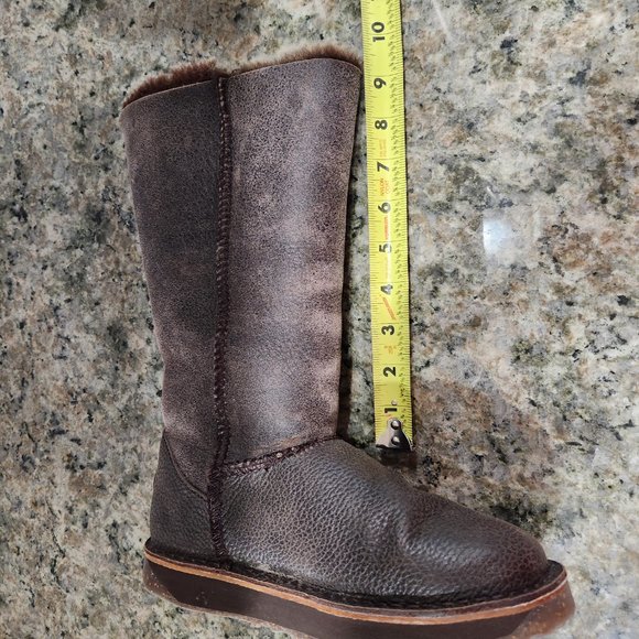 EMU Rare Ashby Australian Sheepskin Boots Chocolate Brown Size 6 W10546 - Picture 11 of 14